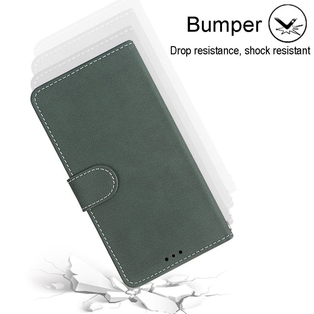Θήκη Samsung Galaxy A22 4G / M32 4G Βιβλίο Πράσινο Retro Frosted Horizontal Flip PU Leather Case With Holder & Card Green