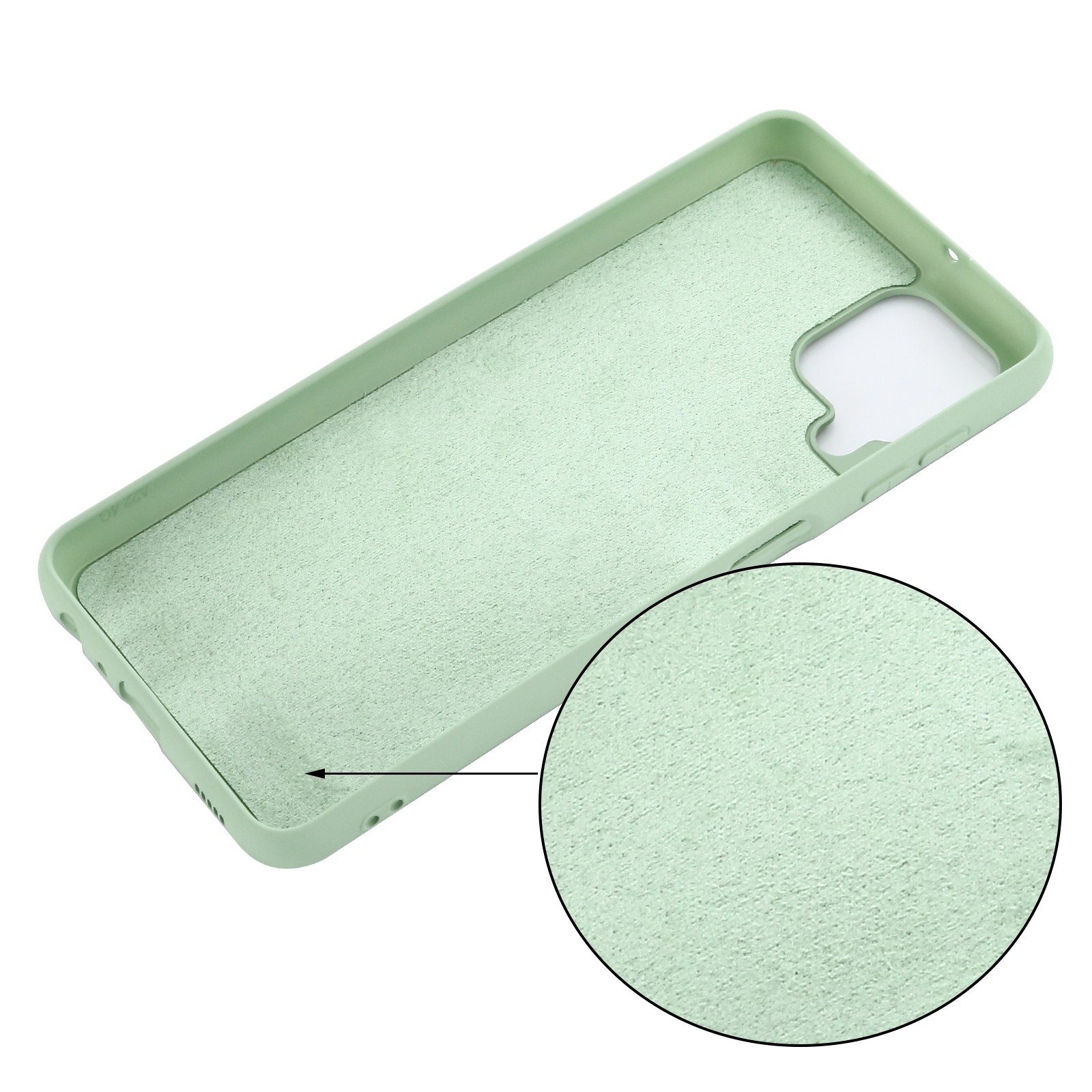 Θήκη Samsung Galaxy A22 4G / M32 4G Σιλικόνης Πράσινη Solid Color Liquid Silicone Shockproof Case Green