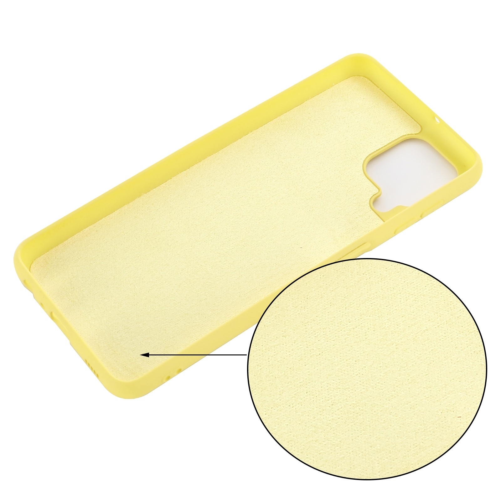 Θήκη Samsung Galaxy A22 4G / M32 4G Σιλικόνης Κίτρινη Solid Color Liquid Silicone Shockproof Case Yellow