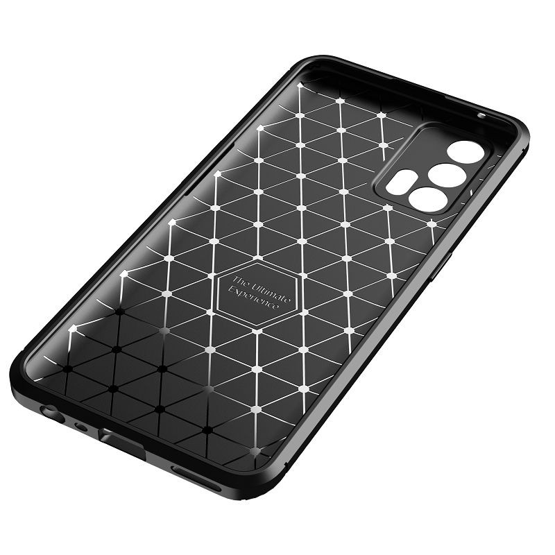 Θήκη Realme GT 5G Σιλικόνης Μπλε Carbon Fiber Texture Shockproof TPU Case Blue