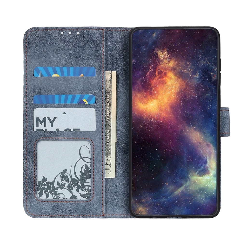 Θήκη Realme GT 5G Βιβλίο Μπλε Antelope Texture Magnetic Buckle Horizontal Flip PU Leather Case with Card Slots Blue