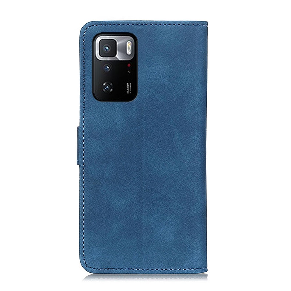Θήκη Xiaomi Poco X3 GT Βιβλίο Μπλε KHAZNEH Retro Texture PU + TPU Horizontal Flip Case Blue