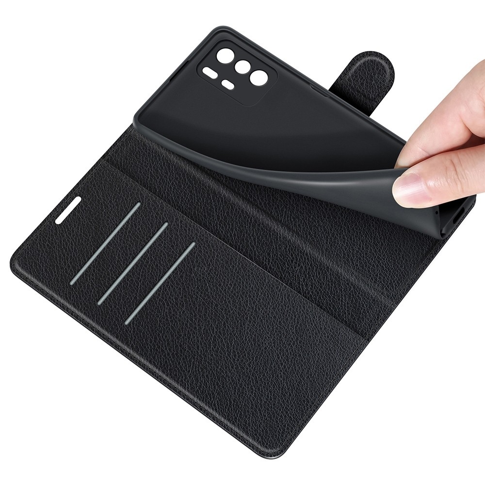 Xiaomi Poco X3 GT Θήκη Βιβλίο Μαύρο Litchi Texture Horizontal Flip Case Black