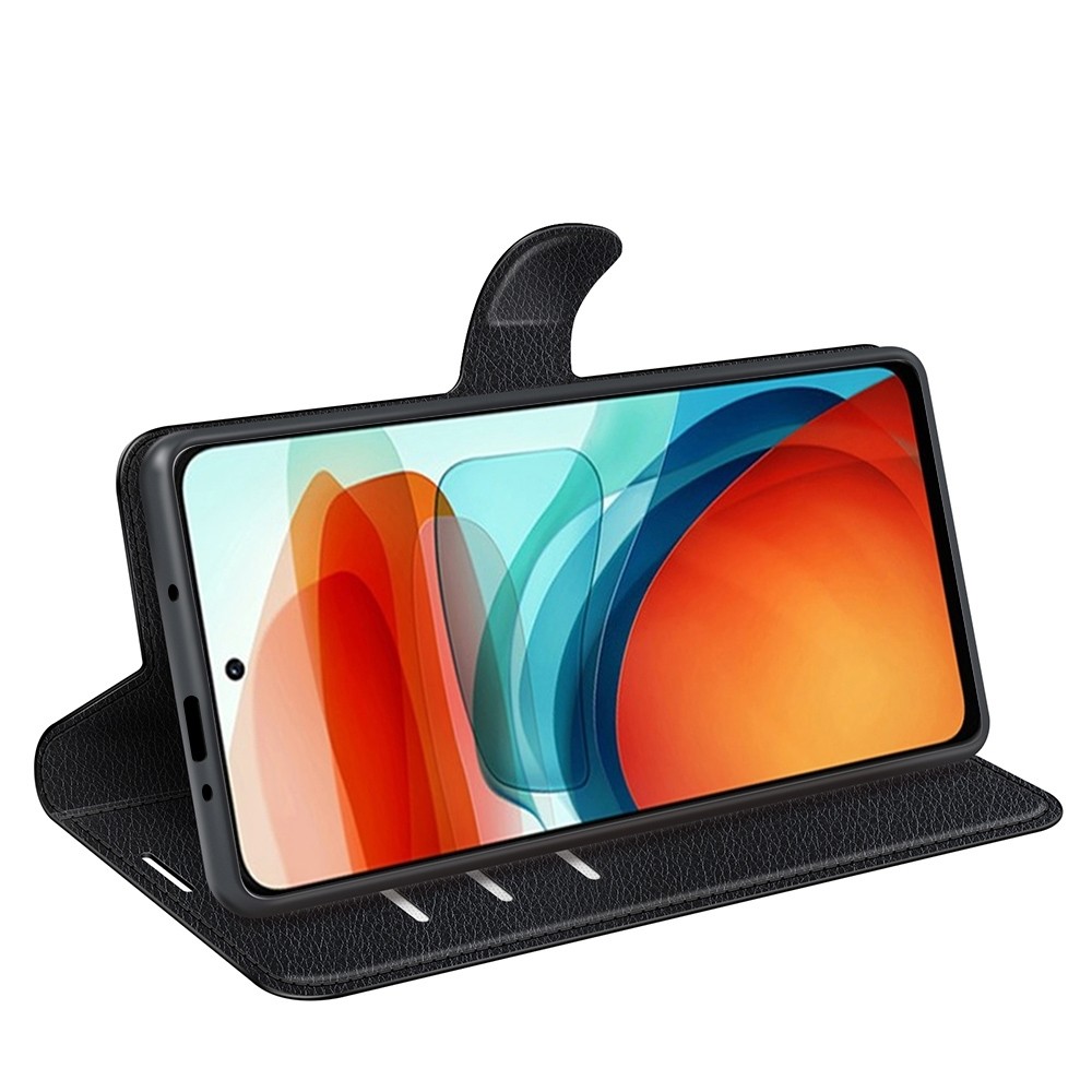 Xiaomi Poco X3 GT Θήκη Βιβλίο Μαύρο Litchi Texture Horizontal Flip Case Black