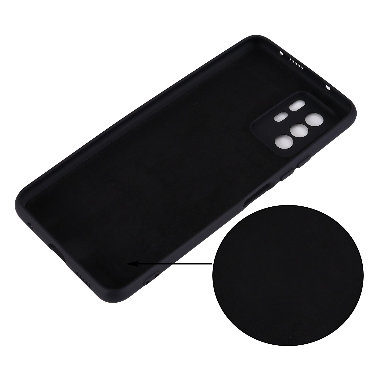 Θήκη Xiaomi Poco X3 GT Σιλικόνης Μαύρη Solid Color Liquid Silicone Shockproof Case Black