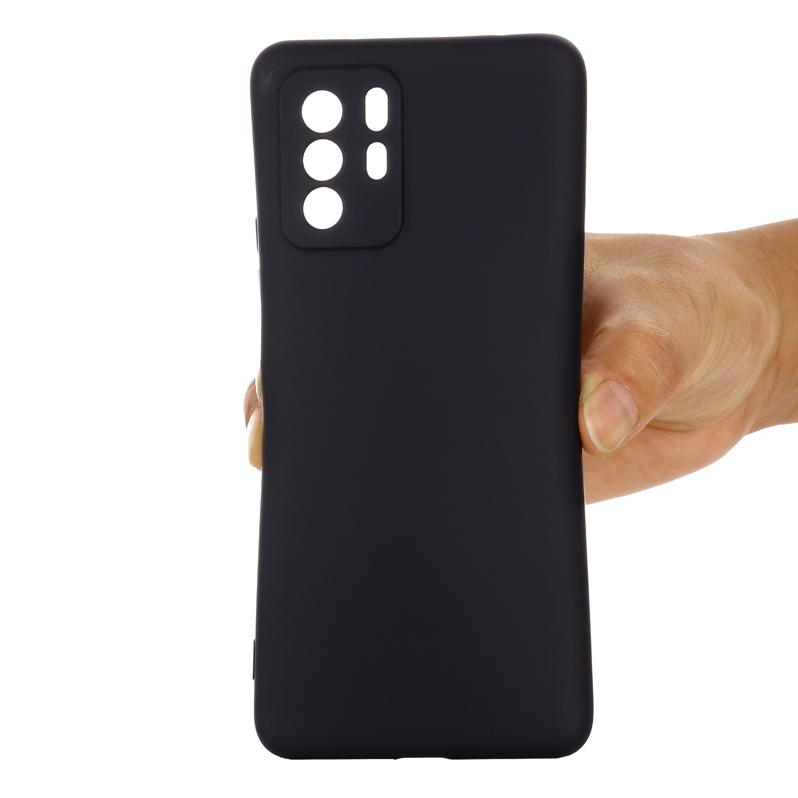 Θήκη Xiaomi Poco X3 GT Σιλικόνης Μαύρη Solid Color Liquid Silicone Shockproof Case Black