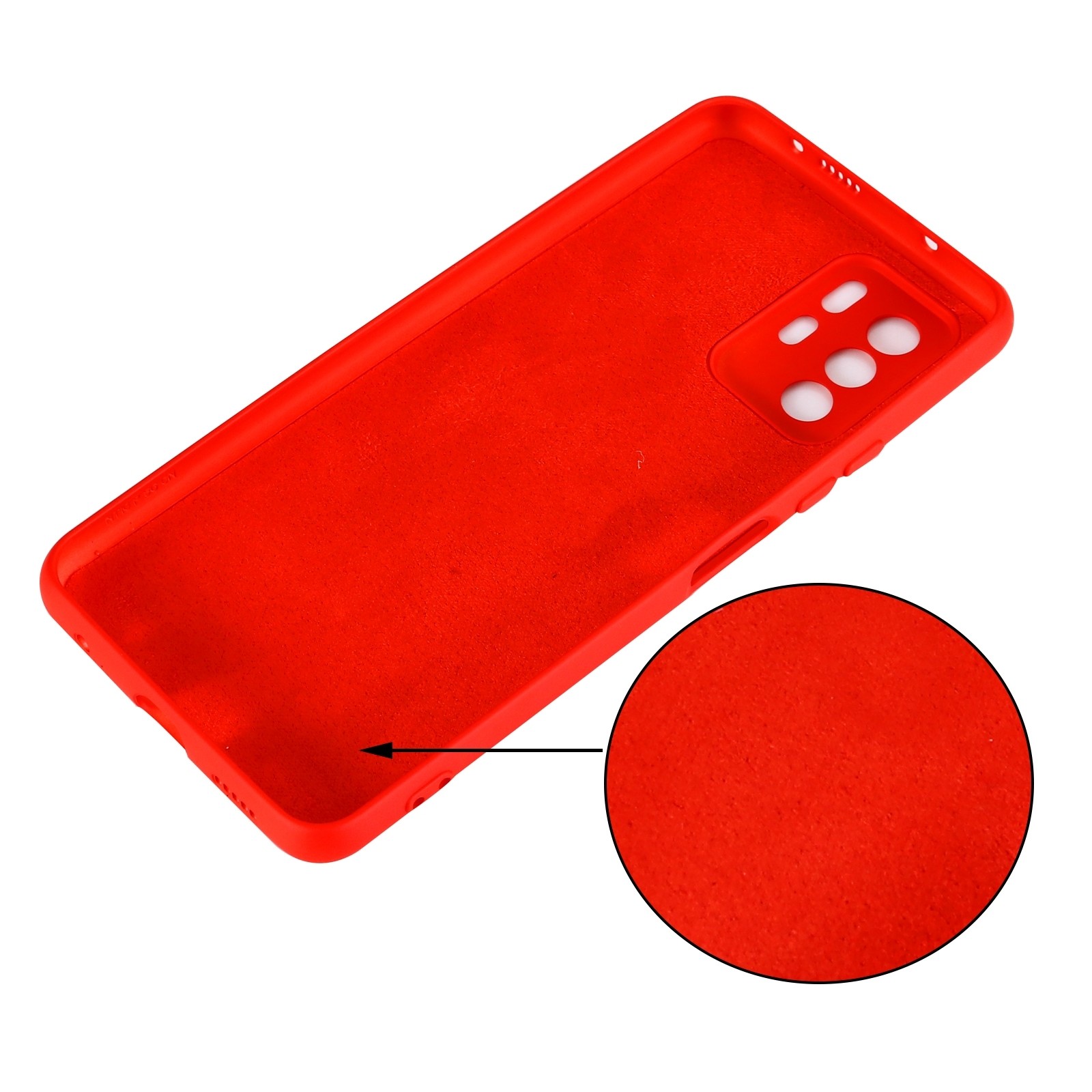 Θήκη Xiaomi Poco X3 GT Σιλικόνης Κόκκινη Solid Color Liquid Silicone Shockproof Case Red