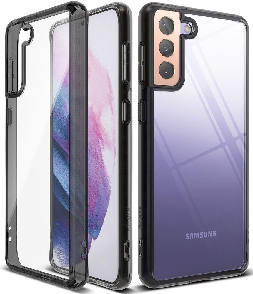 Θήκη Samsung Galaxy S21 5G Ringke Fusion PC Case with TPU Bumper Smoke Black Basic FSSG0093
