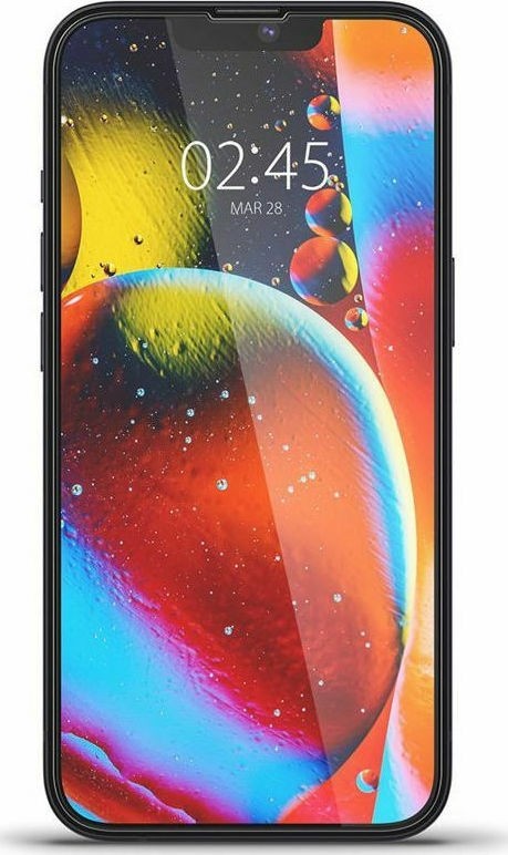iPhone 14 / 13 / 13 Pro Προστατευτικό Τζαμάκι Μαύρο Spigen® GLAS.tR™ Full Cover Slim HD AGL03392 Premium Tempered Glass