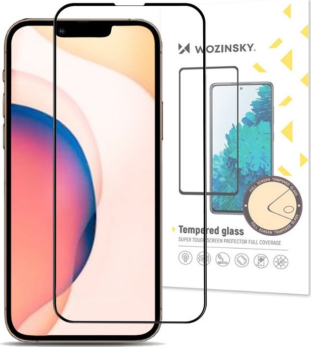 iPhone 14 Plus / 13 Pro Max Προστατευτικό Τζαμάκι Μαύρο Wozinsky Full Glue Full Screen Tempered Glass Black