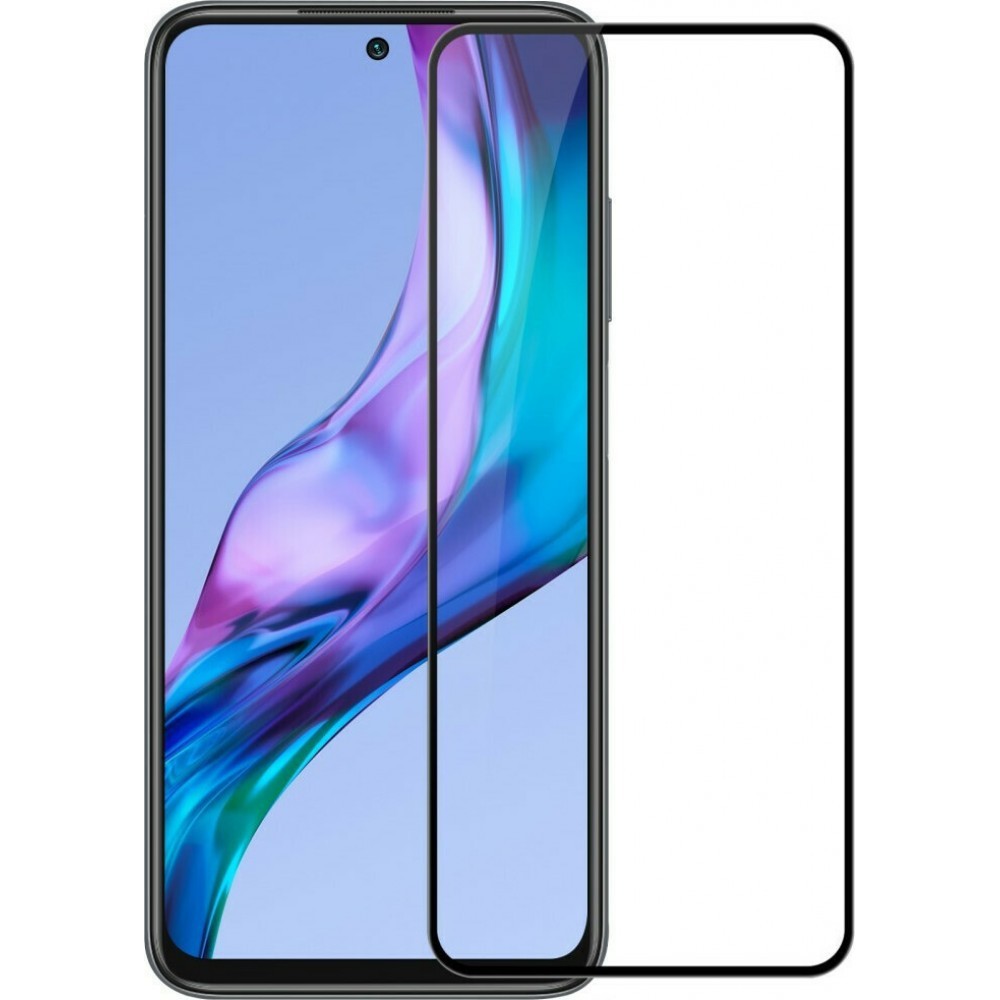 Xiaomi Redmi 10 / Redmi 10 2022 Προστατευτικό Τζαμάκι Μαύρο 6D Full Glue Full Screen Tempered Glass