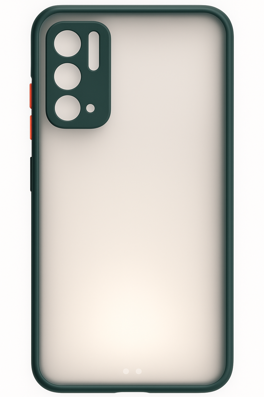 Forcell Xiaomi Redmi Note 10 5G / Poco M3 Pro 5G Matte Milky Translucent Θήκη με Πλαίσιο Σιλικόνης Διάφανη - Dark Green