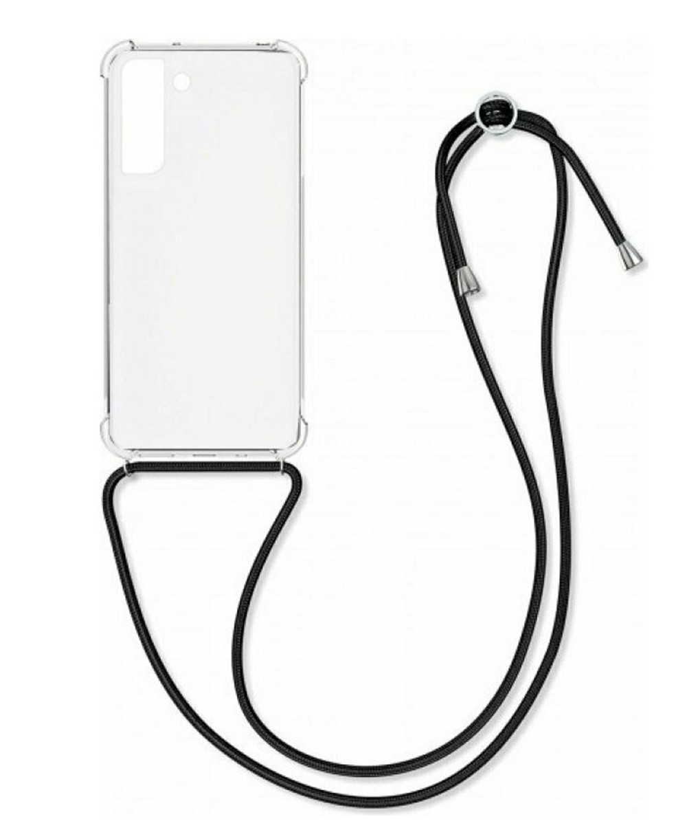Forcell Samsung Galaxy S22 5G Shockproof Neck Strap Θήκη με Πλαίσιο Σιλικόνης - Διάφανη