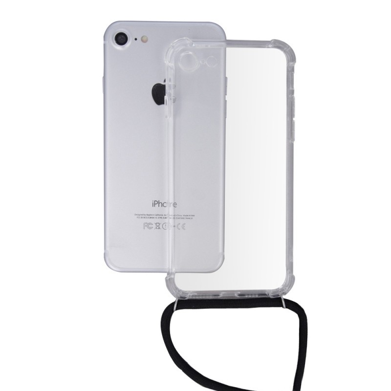 Samsung Galaxy A03s Θήκη με Λουράκι Μαύρο Neck Strap TPU Case Black