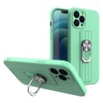 Samsung Galaxy A22 4G / M32 4G Θήκη Σιλικόνης Βεραμάν Ring Case Silicone Case with Finger Grip and Stand Mint