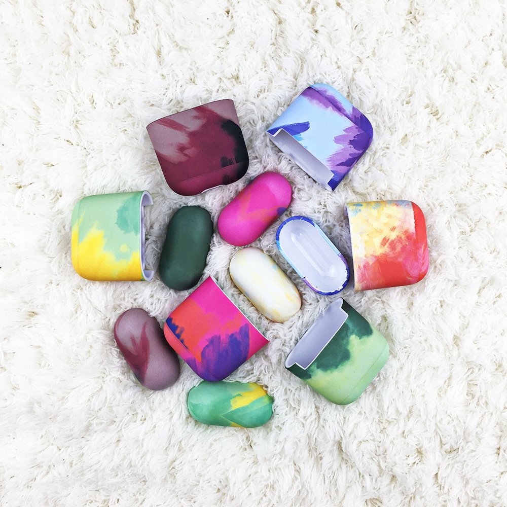 Watercolor Colorful Hard Case Θήκη σε Ροζ χρώμα για Apple Airpods 1 / 2