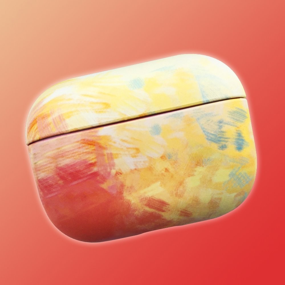 Watercolor Colorful Hard Case Θήκη σε Κίτρινο χρώμα για Apple Airpods Pro