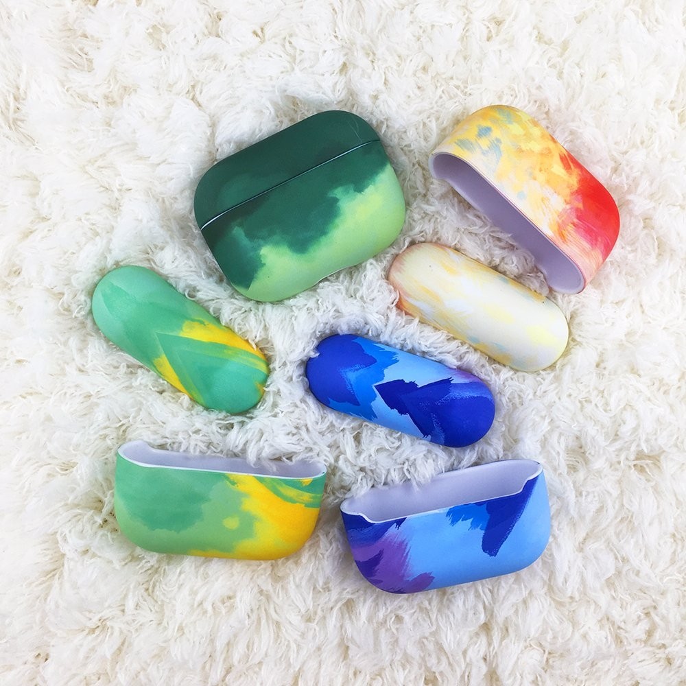Watercolor Colorful Hard Case Θήκη σε Κίτρινο χρώμα για Apple Airpods Pro