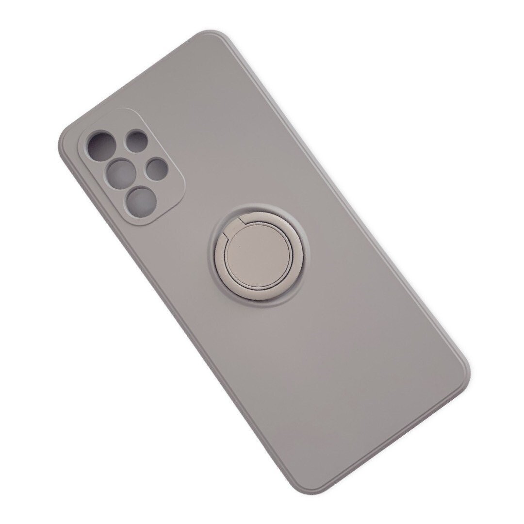 Samsung Galaxy A32 4G Θήκη Σιλικόνης Απαλό Γκρι Finger Grip Case Light Gray