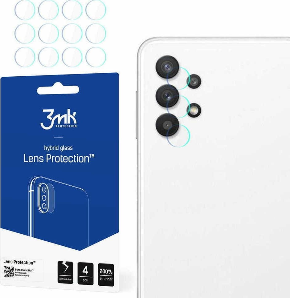 Samsung Galaxy A32 5G Αντιχαρακτικό Γυαλί Κάμερας 3MK 7H Hybrid Glass Lens Protection 4 pcs