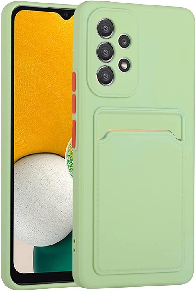 Samsung Galaxy A53 5G Θήκη Σιλικόνης Πράσινη Skin Feel Card Contrast Color Button TPU Phone Case Matcha Green