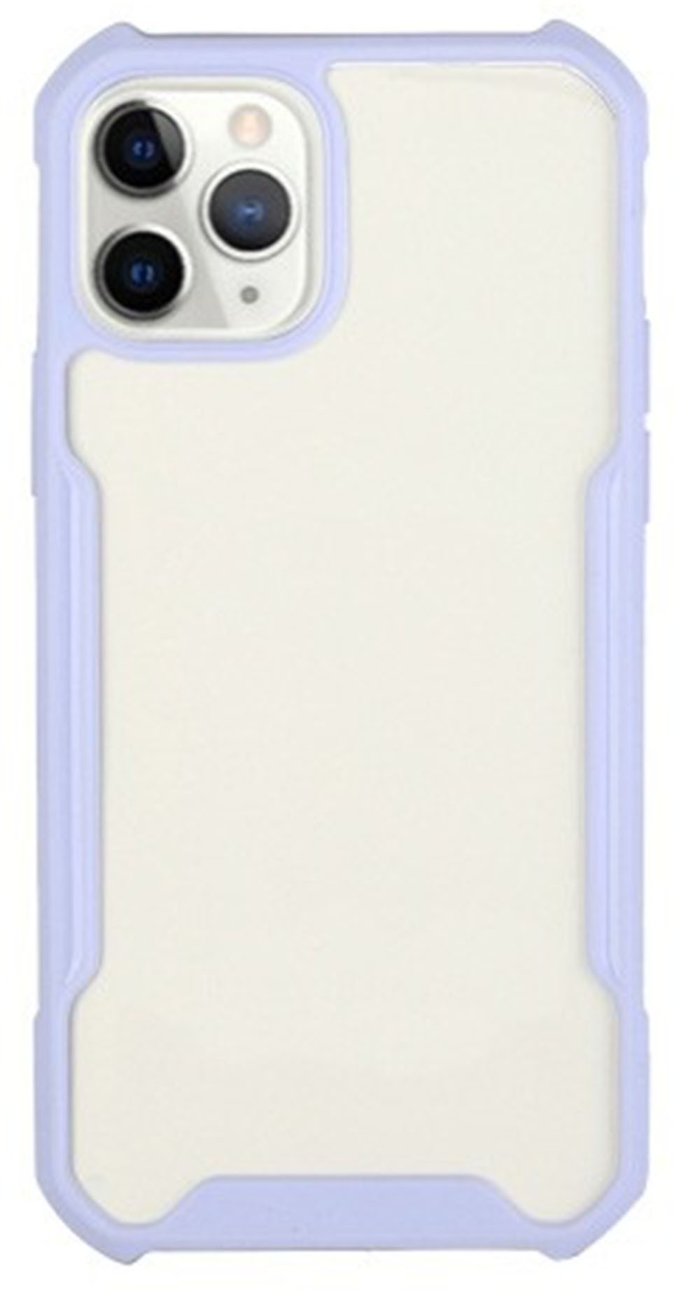 Forcell iPhone 12 Pro Max Θήκη Με Πλαίσιο Σιλικόνης Διάφανη - Purple