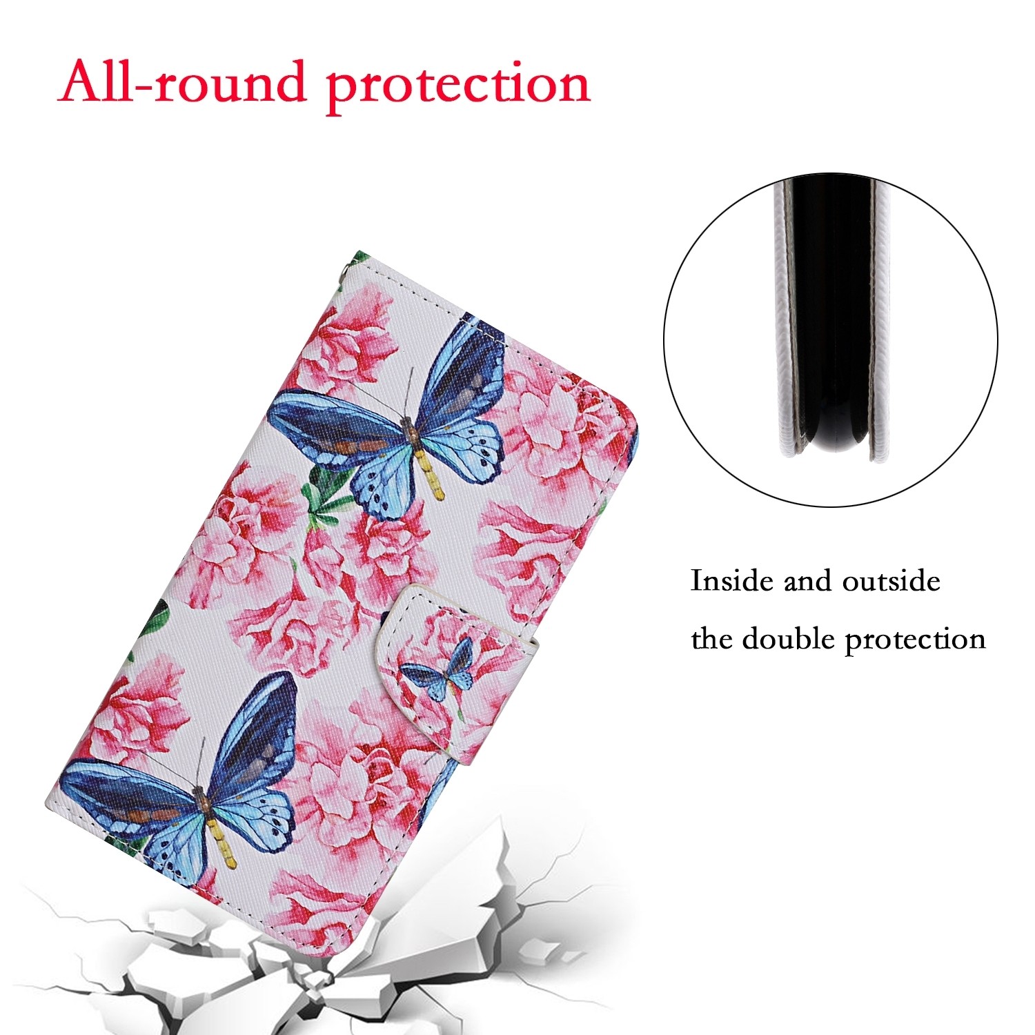 Samsung Galaxy A53 5G Θήκη Βιβλίο Λουλούδια Colored Drawing Pattern Flip Case Dragonfly Flower