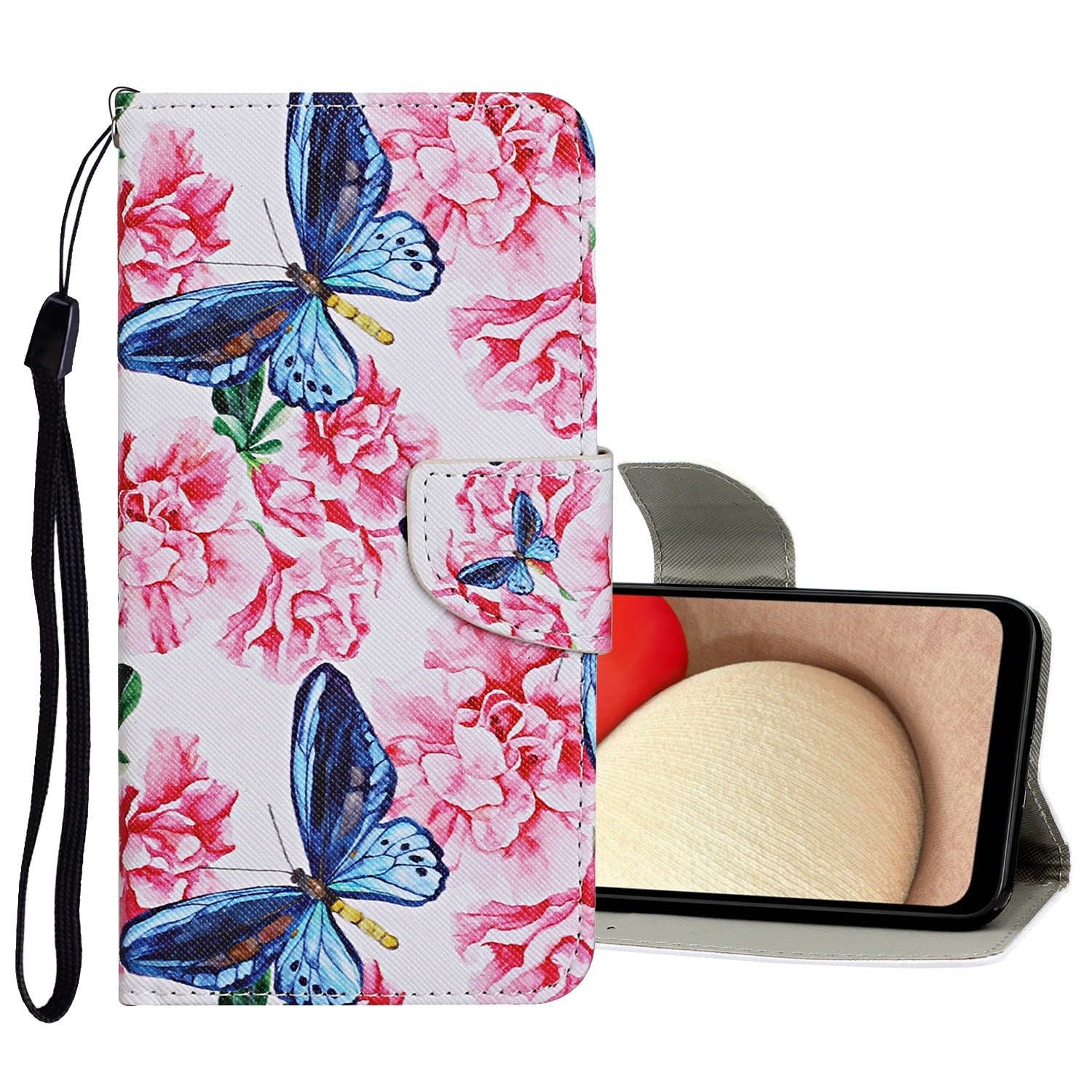 Samsung Galaxy A53 5G Θήκη Βιβλίο Λουλούδια Colored Drawing Pattern Flip Case Dragonfly Flower