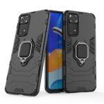 Xiaomi Redmi Note 11 / Note 11S Σκληρή Θήκη Μαύρη Με Σταντ Shockproof PC + TPU Phone Case with Magnetic Ring Holder Black