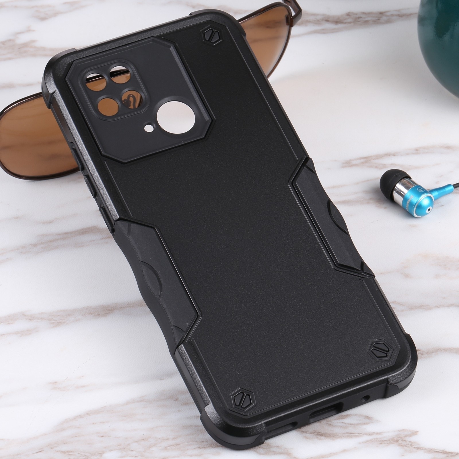 Xiaomi Redmi 10C Σκληρή Θήκη Μαύρη Non-slip Armor Phone Case without Ring Holder Black