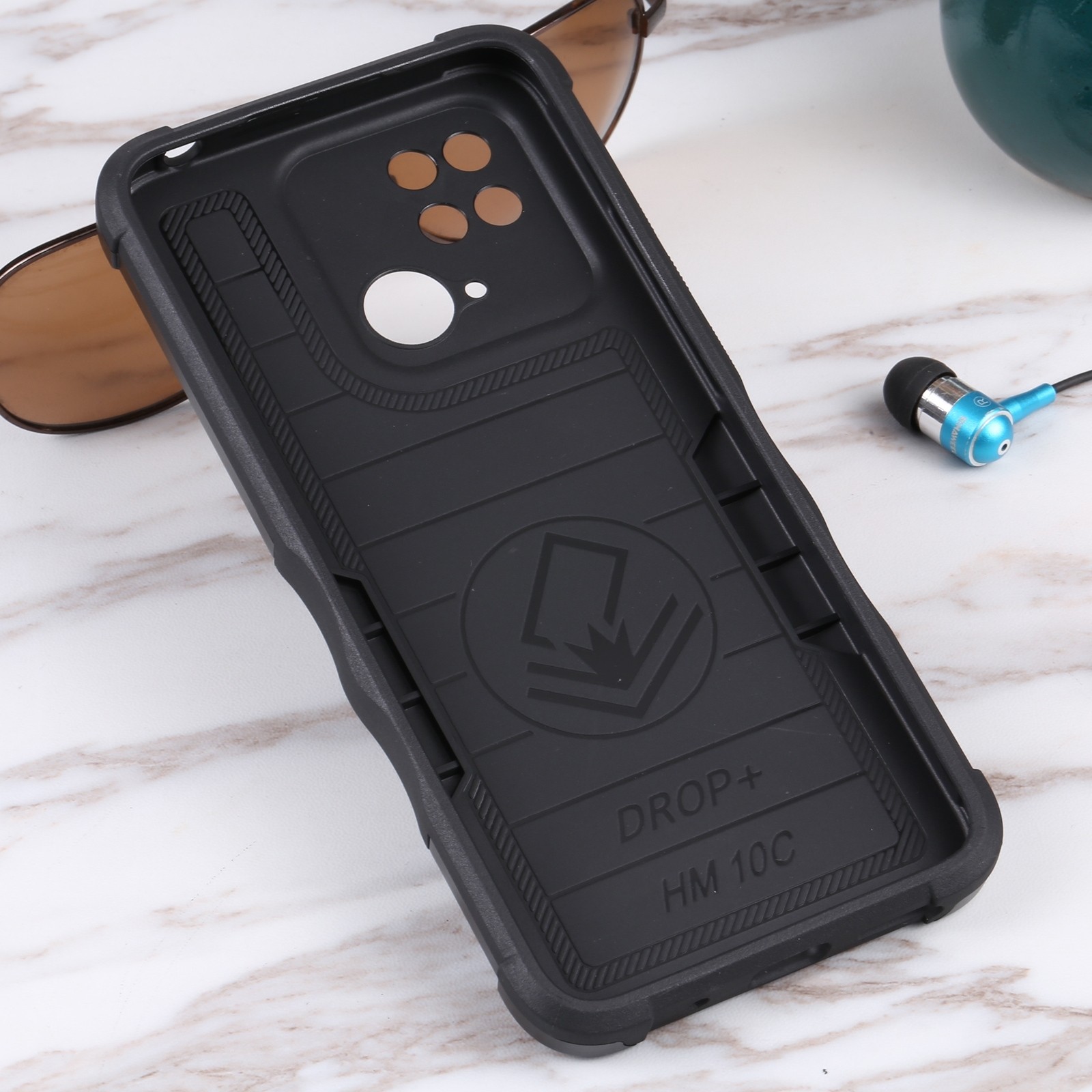 Xiaomi Redmi 10C Σκληρή Θήκη Μαύρη Non-slip Armor Phone Case without Ring Holder Black