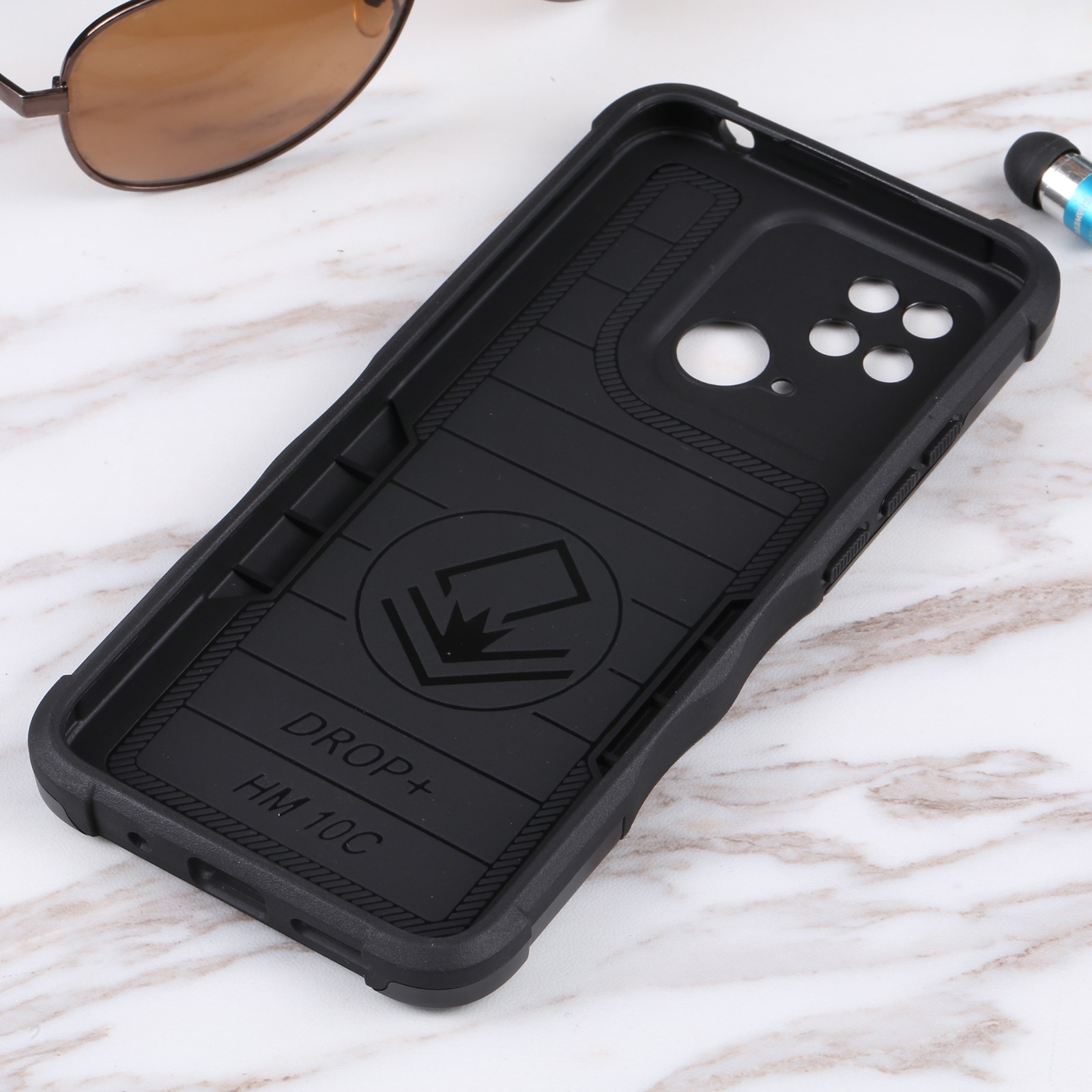 Xiaomi Redmi 10C Σκληρή Θήκη Μαύρη Non-slip Armor Phone Case without Ring Holder Black