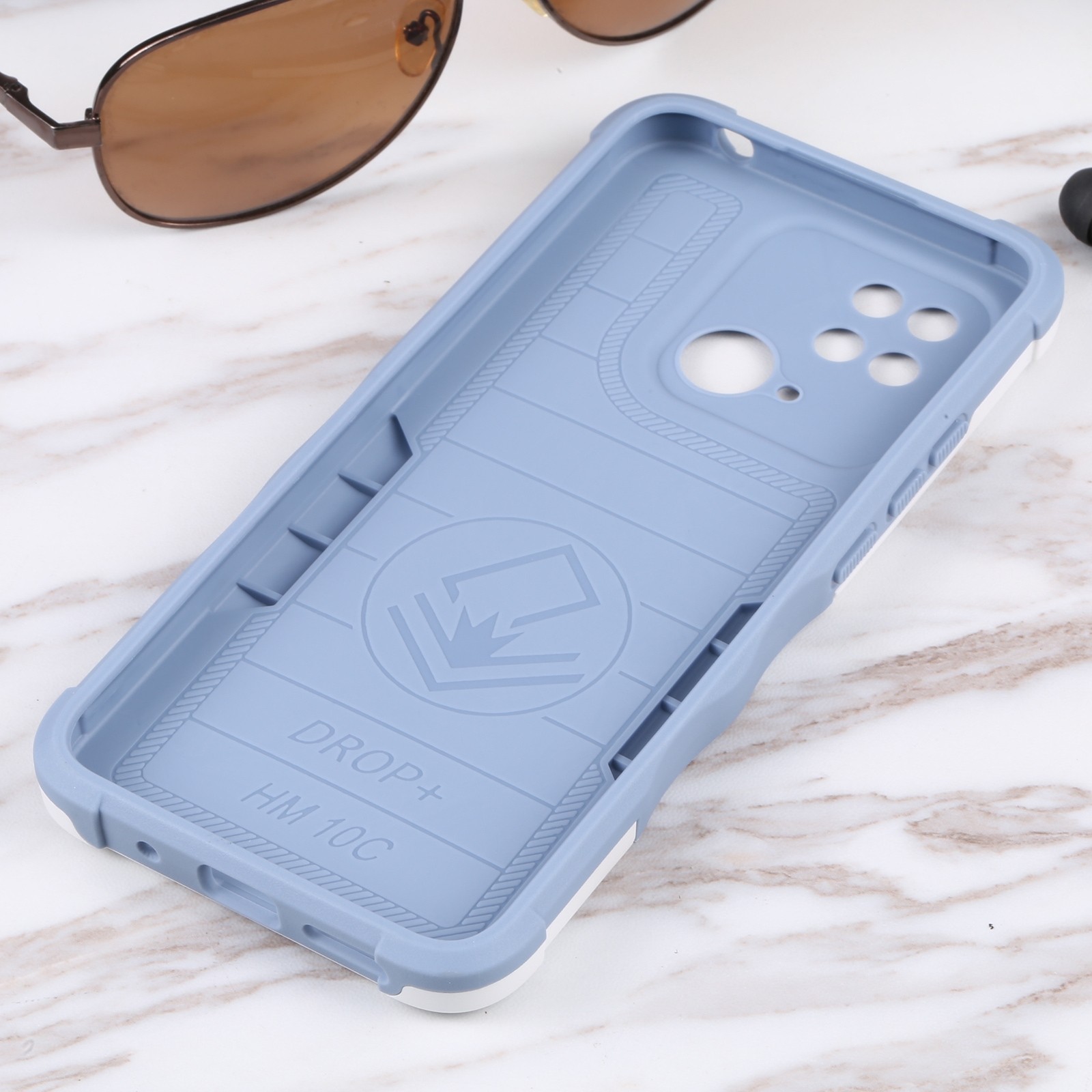 Xiaomi Redmi 10C Σκληρή Θήκη Λευκή Non-slip Armor Phone Case without Ring Holder White