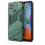 Xiaomi Redmi 10C Σκληρή Θήκη Πράσινη Punk Armor PC + TPU Phone Case with Holder Green