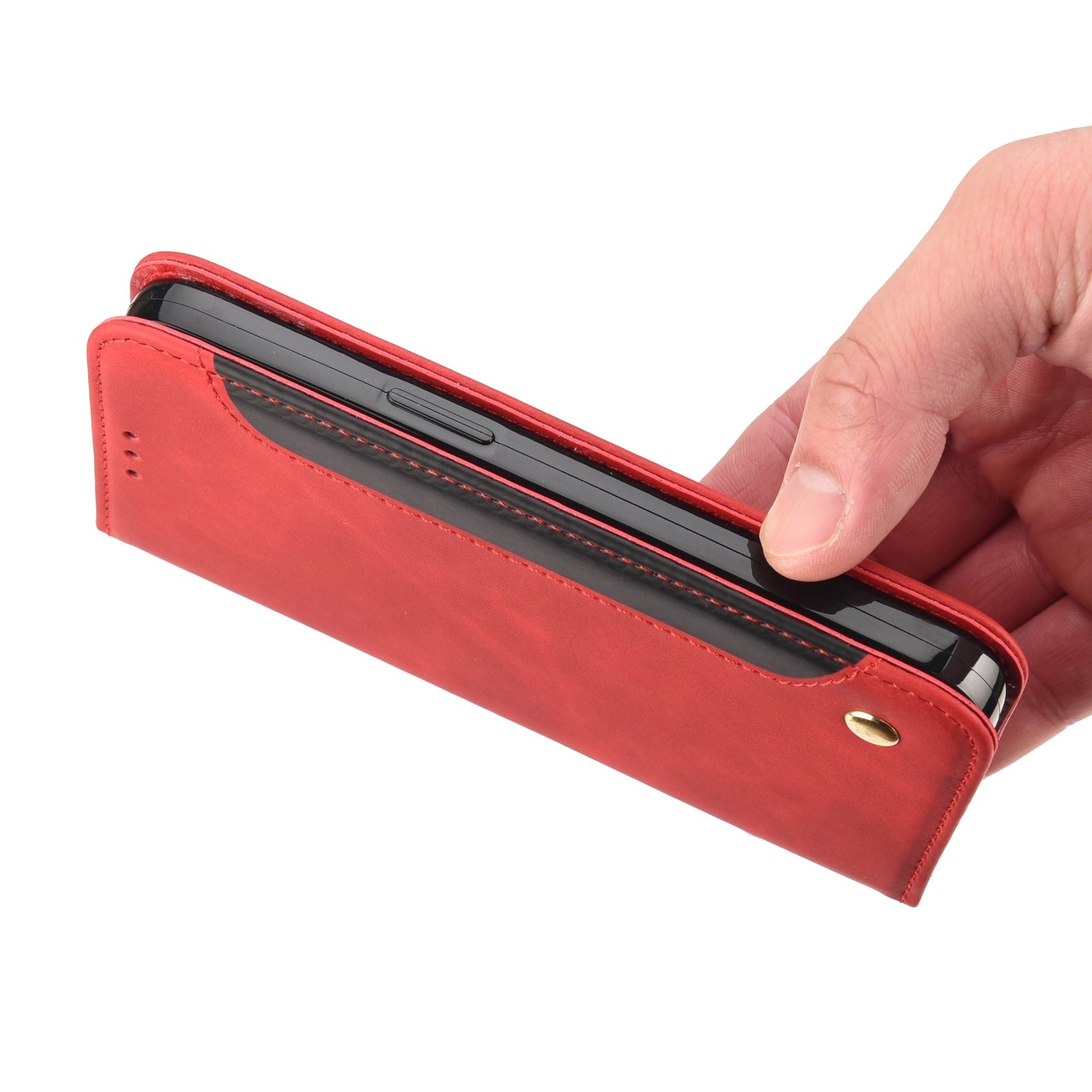 Xiaomi Poco X4 Pro 5G Θήκη Βιβλίο Κόκκινο Skin Feel Magnetic Splicing Phone Case Red