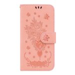 Samsung Galaxy A33 5G Θήκη Βιβλίο Ροζ Butterfly Rose Embossed Phone Case Pink