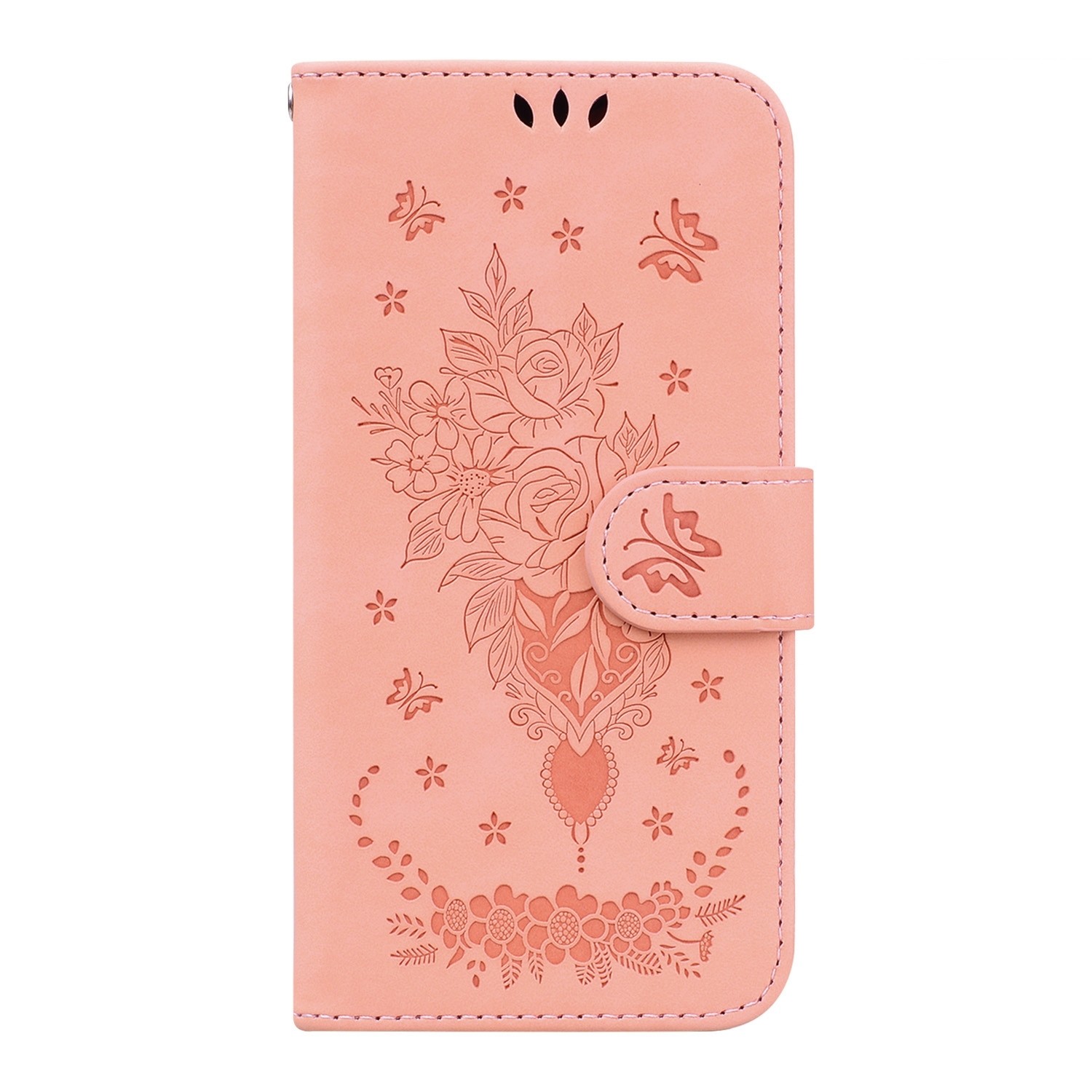 Samsung Galaxy A33 5G Θήκη Βιβλίο Ροζ Butterfly Rose Embossed Phone Case Pink