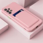 Samsung Galaxy A33 5G Θήκη Σιλικόνης Ροζ Skin Feel Card Contrast Color Button TPU Phone Case Pink