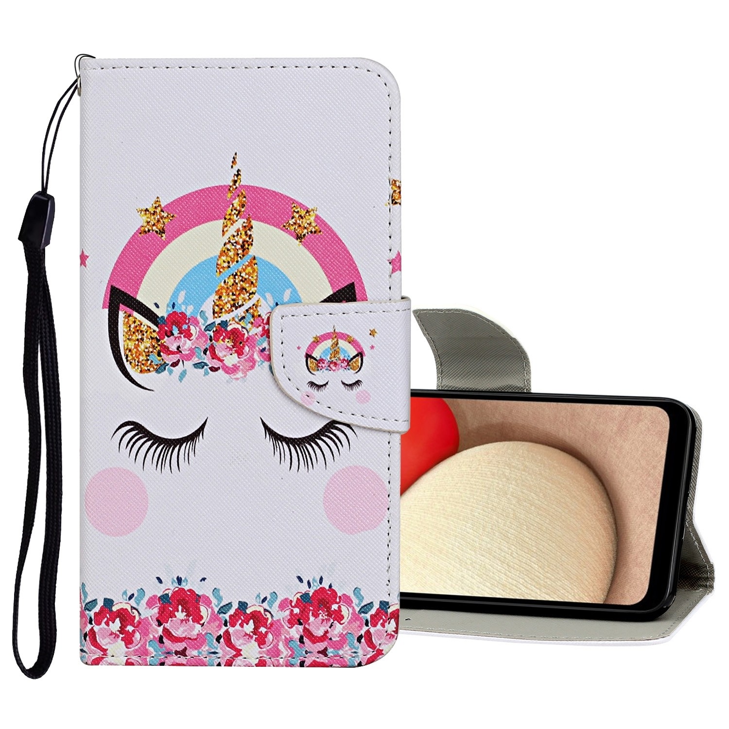 Samsung Galaxy A33 5G Θήκη Βιβλίο Colored Drawing Pattern Flip Case Crown Unicorn
