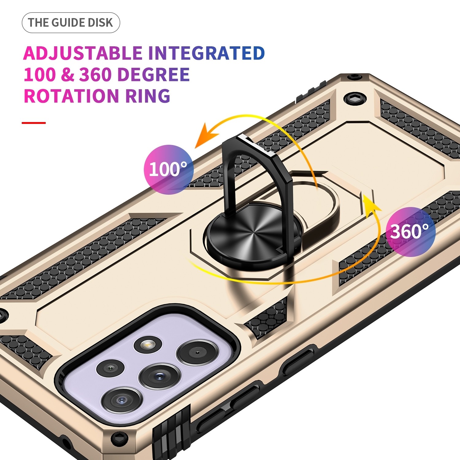 Samsung Galaxy A33 5G Θήκη Χρυσή Με Σταντ Shockproof TPU + PC Phone Case Gold