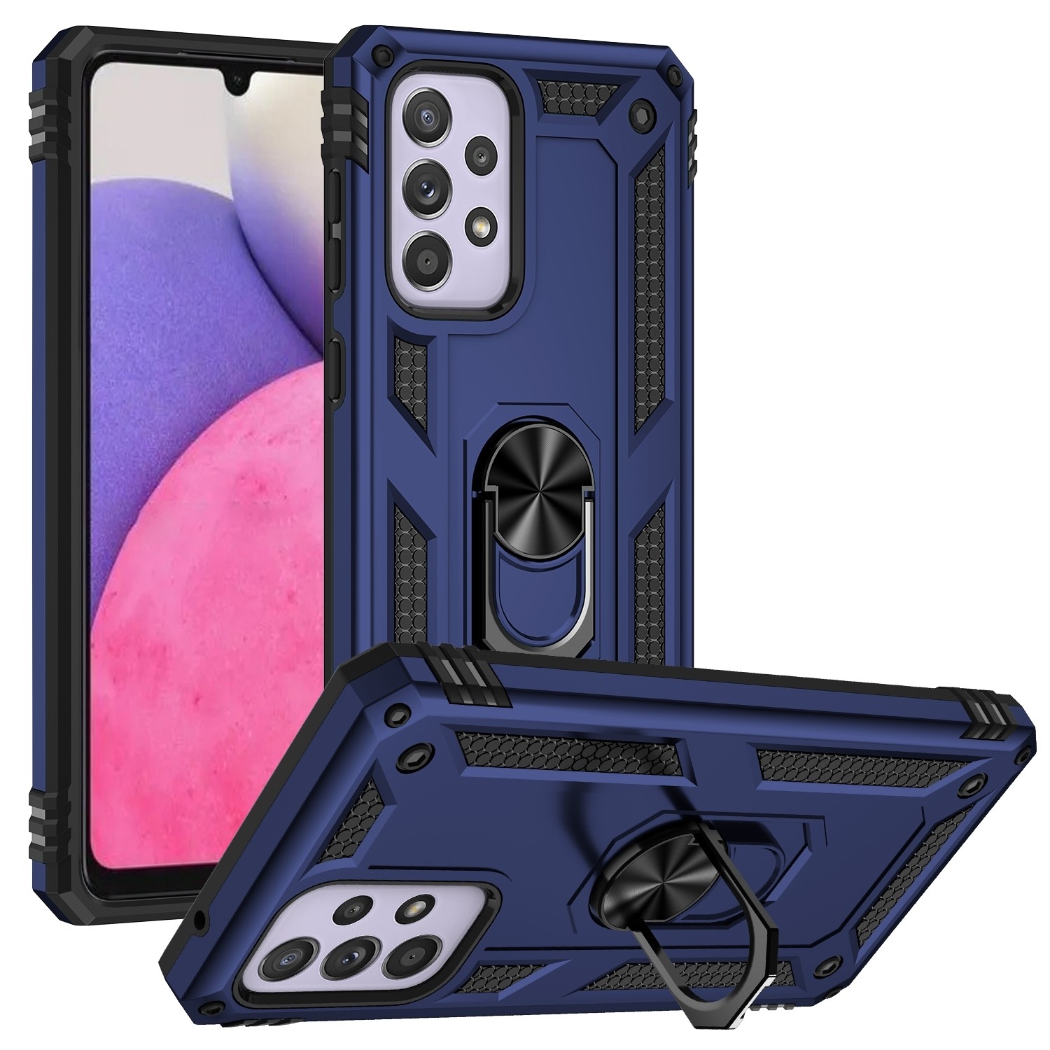 Samsung Galaxy A33 5G Θήκη Μπλε Με Σταντ Shockproof TPU + PC Phone Case Blue