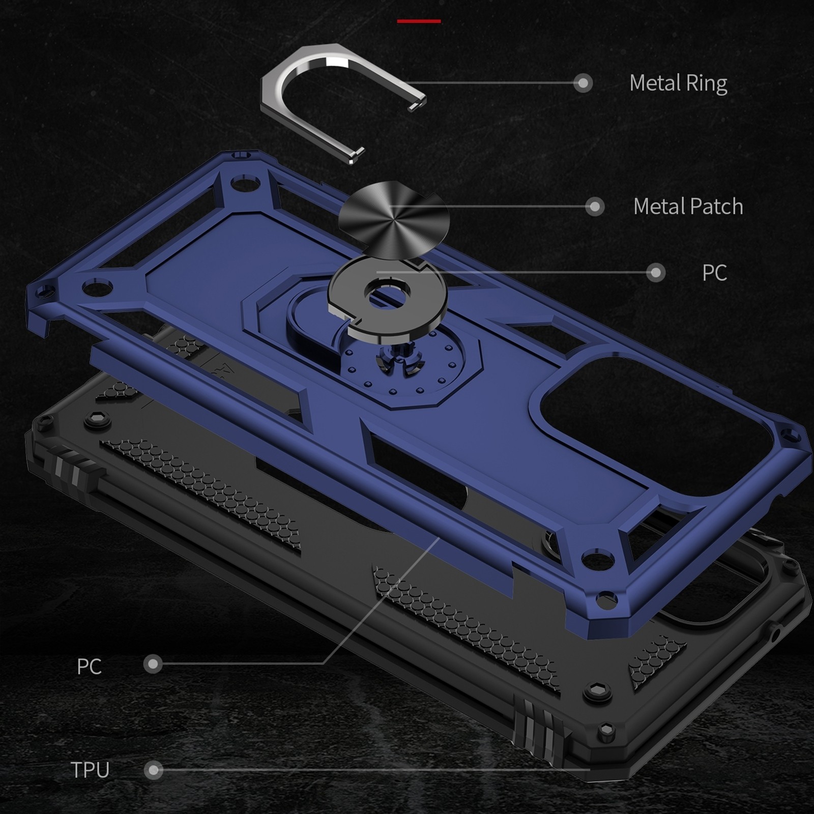 Samsung Galaxy A33 5G Θήκη Μπλε Με Σταντ Shockproof TPU + PC Phone Case Blue
