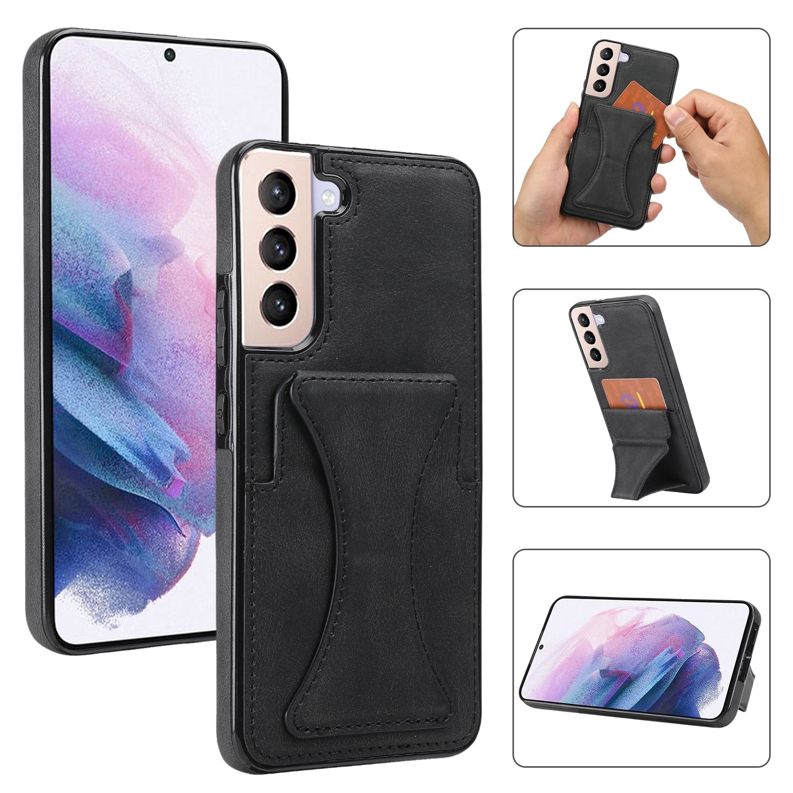 Samsung Galaxy S22 Plus 5G Θήκη Μαύρη Ultra-thin Shockproof Phone Case with Holder Black