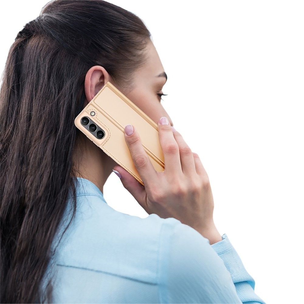 Samsung Galaxy S21 FE 5G Θήκη Βιβλίο Χρυσό Dux Ducis Skin Pro Book Case Gold