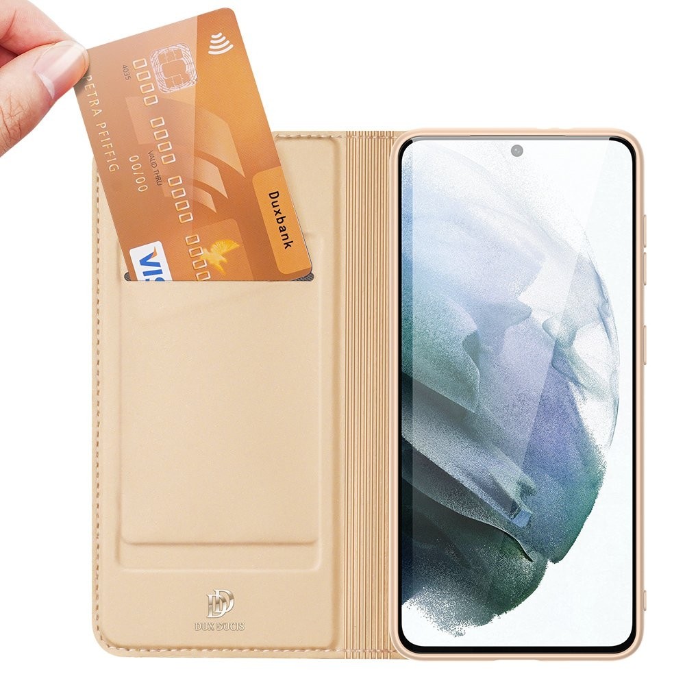 Samsung Galaxy S21 FE 5G Θήκη Βιβλίο Χρυσό Dux Ducis Skin Pro Book Case Gold