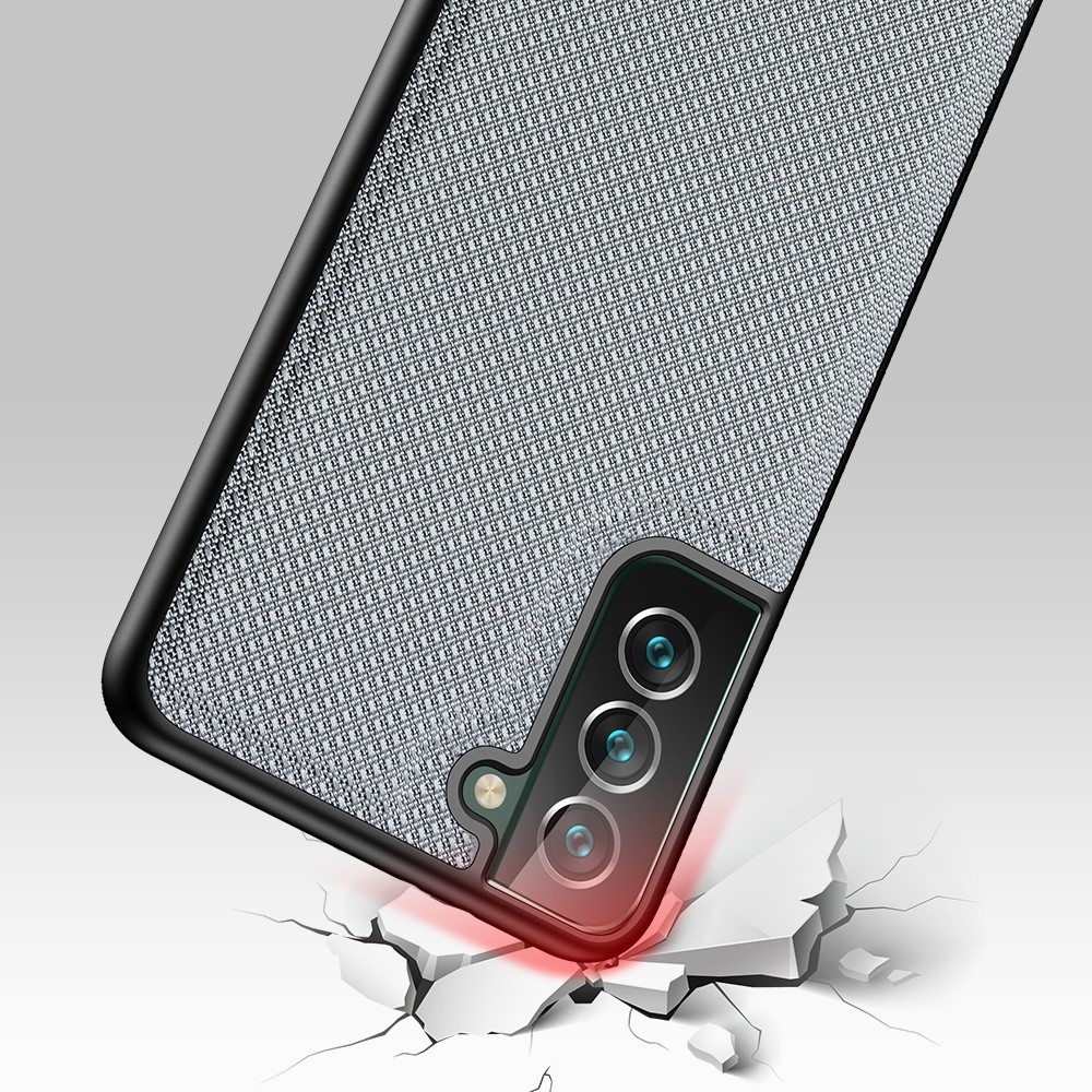 Samsung Galaxy S22 Plus 5G Θήκη Απαλό Μπλε με Πλαίσιο Σιλικόνης και Επένδυση από Ύφασμα DUX DUCIS Fino Series PU + TPU Phone