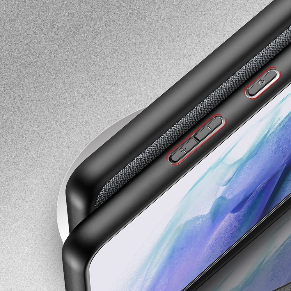 Samsung Galaxy S22 Plus 5G Θήκη Απαλό Μπλε με Πλαίσιο Σιλικόνης και Επένδυση από Ύφασμα DUX DUCIS Fino Series PU + TPU Phone