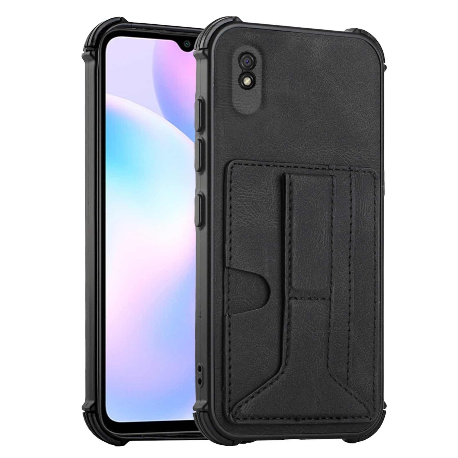 Xiaomi Redmi 9A / 9AT Θήκη Μαύρη Dream Holder Card Bag Shockproof Phone Case Black