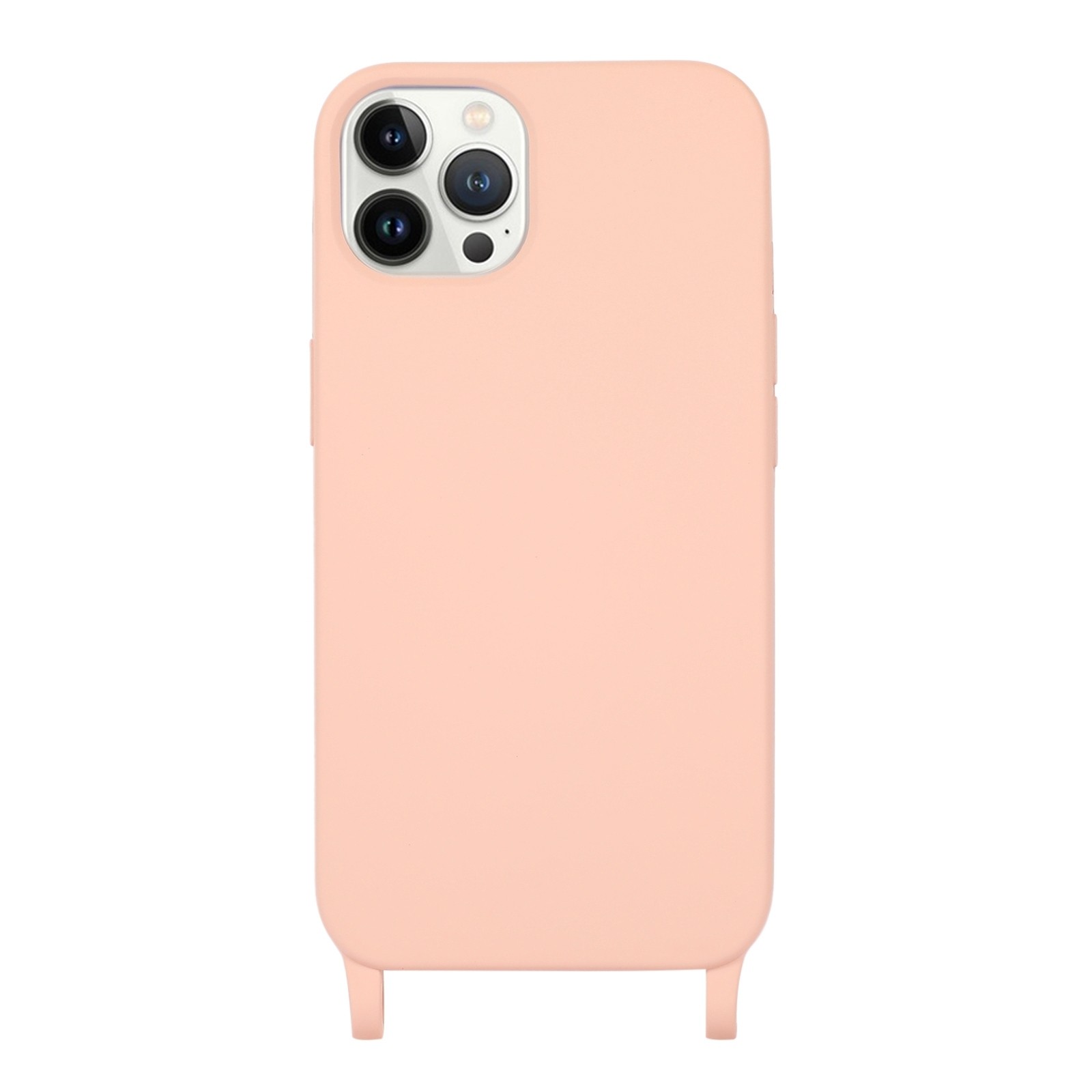 iPhone 13 Pro Max Θήκη με Λουράκι Crossbody Lanyard Elastic Silicone Phone Case Pink