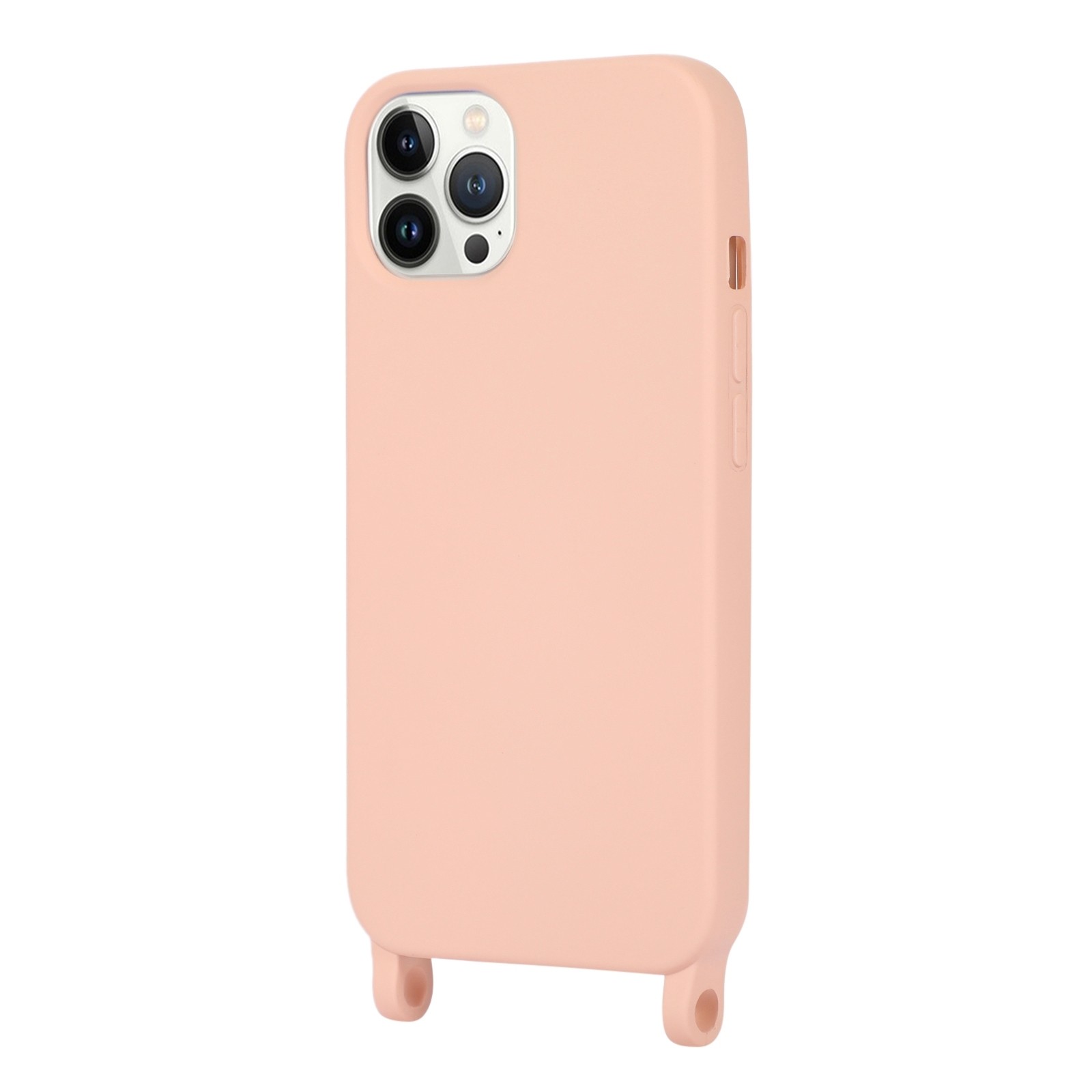 iPhone 13 Pro Max Θήκη με Λουράκι Crossbody Lanyard Elastic Silicone Phone Case Pink